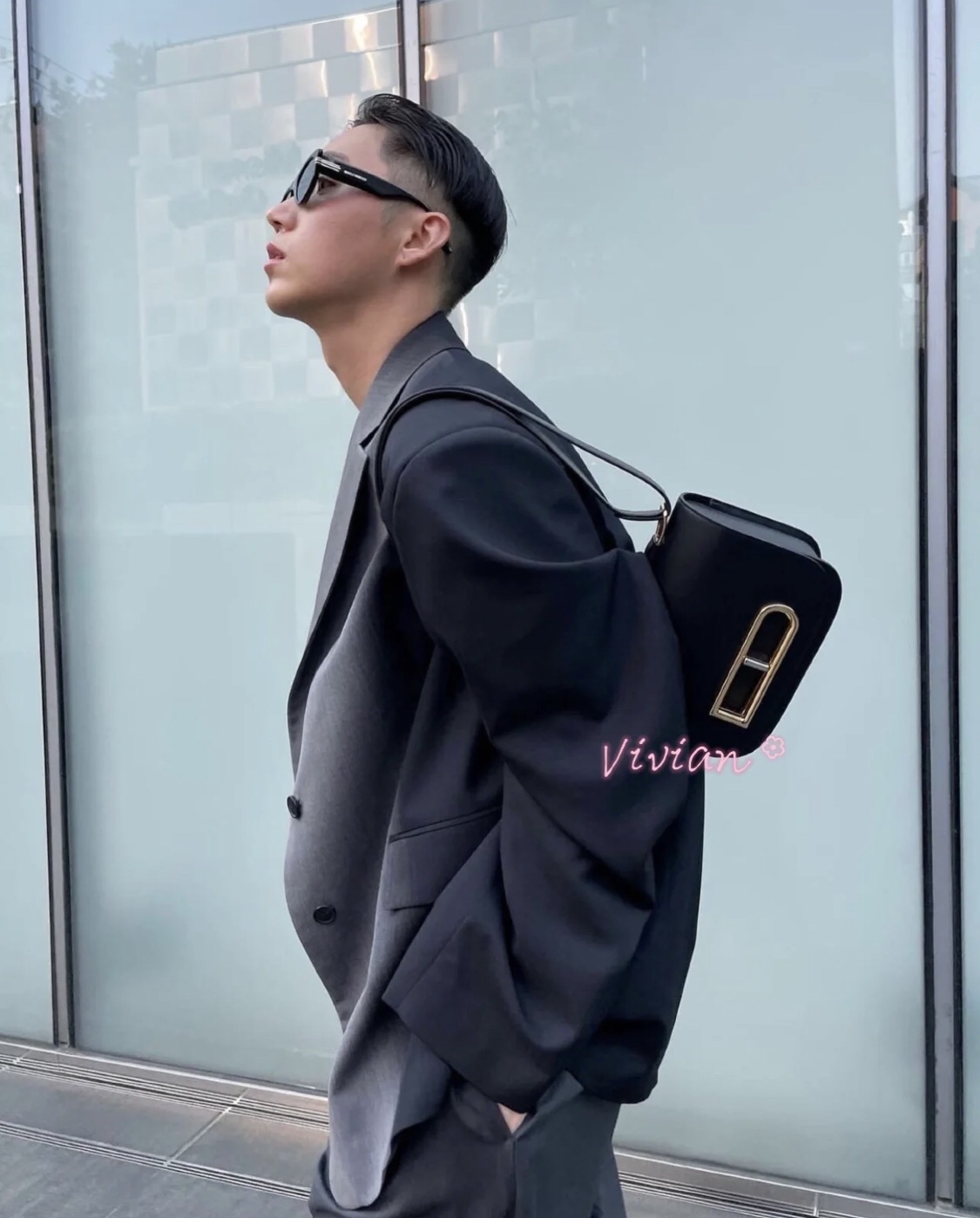 델보 크로스바디백 블랙